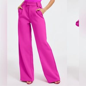 Good American Pink Scuba Trousers size 6/8